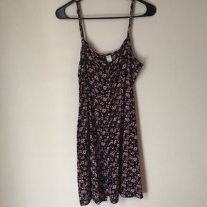 Floral spaghetti strap dress.